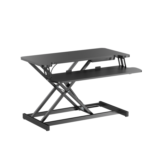 Gas Spring Sit-Stand Desk Converter with Keyboard Tray | 800x400mm | DWS37-01