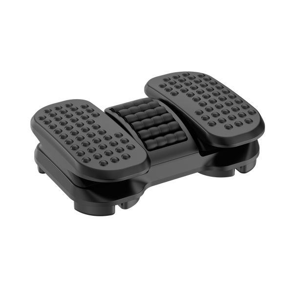 Adjustable Ergonomic Office Massage Footrest with Split Pedals & Rollers | FR16-01