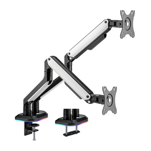 Elemental Dual Gaming Monitor Arm with RGB Lighting | For 17-32 Inch | LDT63-C024GL